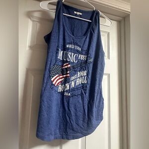 Maurices Graphic Blue Tank-Top